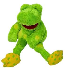Gymboree Play And Music Green Frog Puppet Plush Toy 18 Months & Up 16 Inch NEW